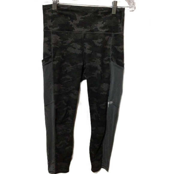 Fabletics Pants - Fabletics‎ Powerhold camouflage/grey mesh cropped leggings Small